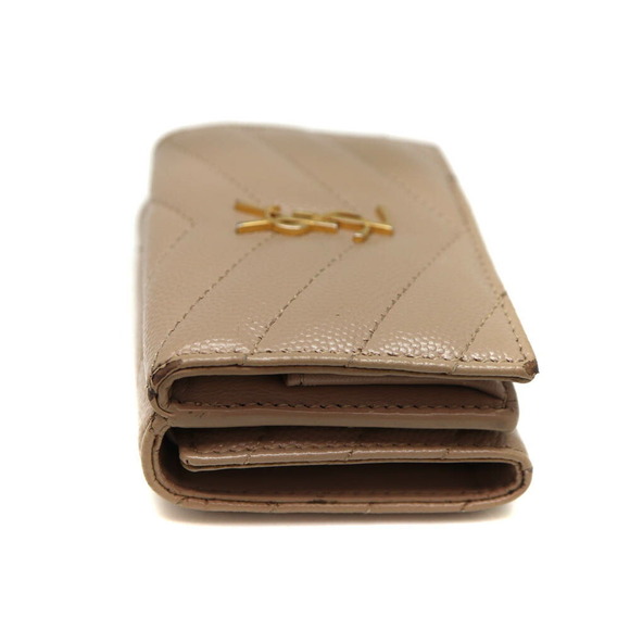 Saint Laurent Tri fold Wallet Beige Leather - Picture 5 of 8